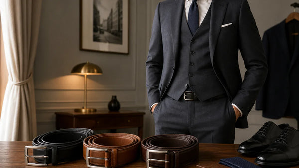 Quelle ceinture porter avec un costume trois-pièces ?