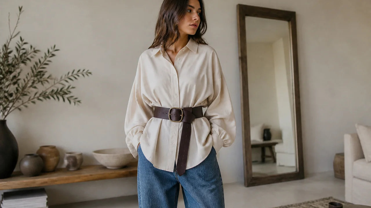 Comment structurer un look oversize ou baggy avec une ceinture ?