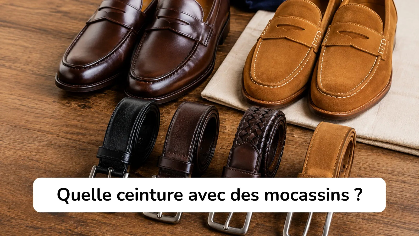 Quelle ceinture porter avec des mocassins ? Guide complet