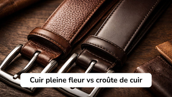 Cuir pleine fleur vs croûte de cuir : Comment reconnaître une ceinture de qualité ?