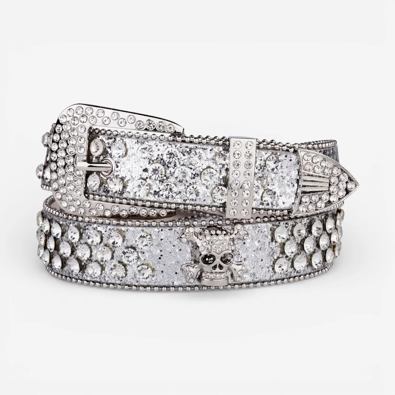 Maison de la Ceinture Argent / 115cm Ceinture à strass femme – SkullRider