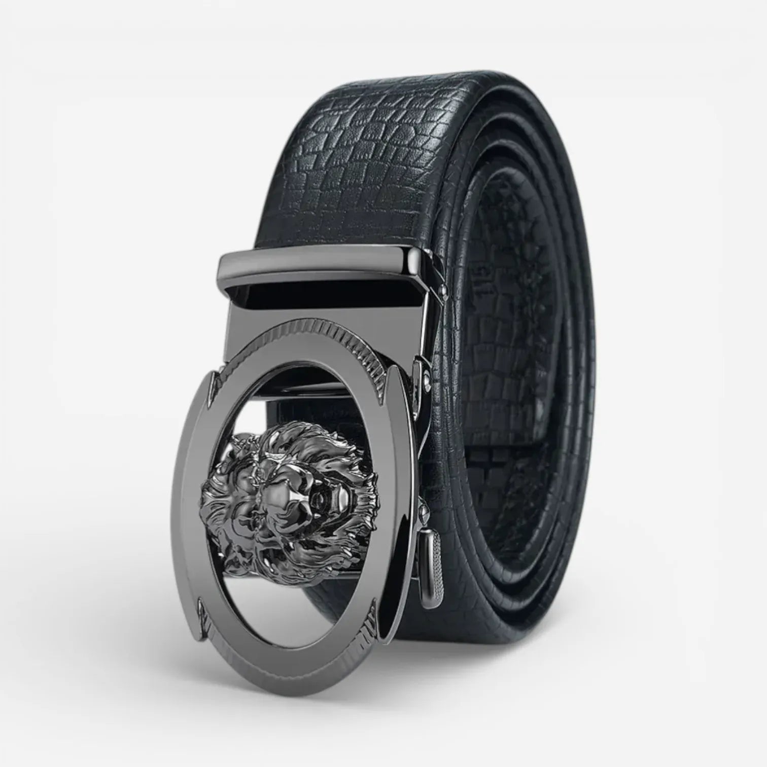 Maison de la Ceinture Lion / Noir / Noir / 115cm Ceinture automatique homme  – Keryon