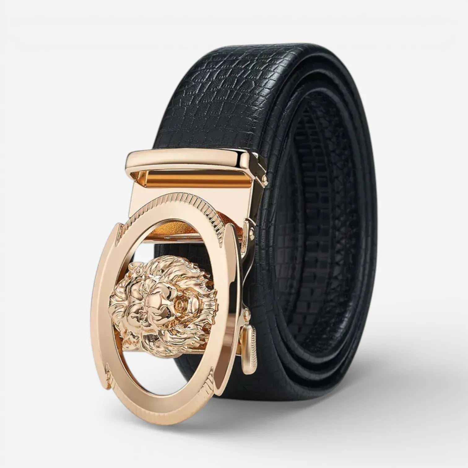 Maison de la Ceinture Lion / Or / Noir / 115cm Ceinture automatique homme  – Keryon