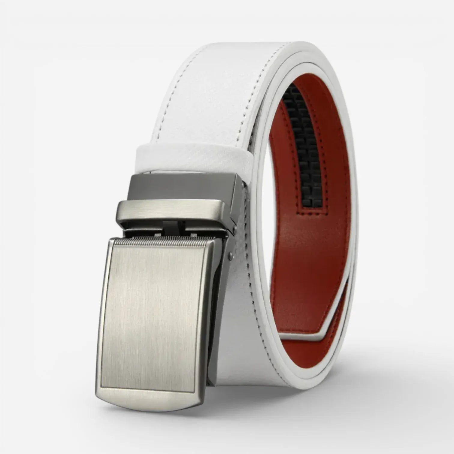 Maison de la Ceinture Blanc / Métal / 105cm Ceinture automatique homme – Lorvan