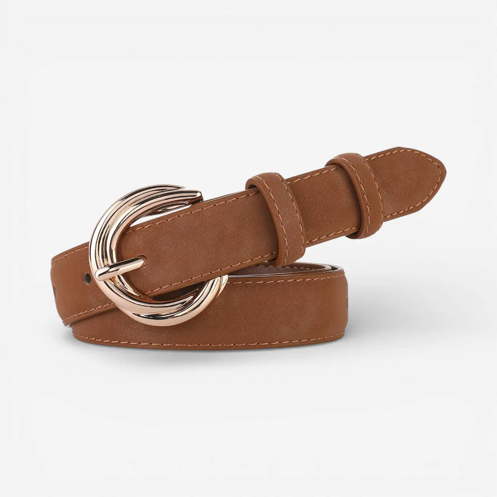 Maison de la Ceinture Marron / 100cm Ceinture boucle arrondie femme – Aurevia