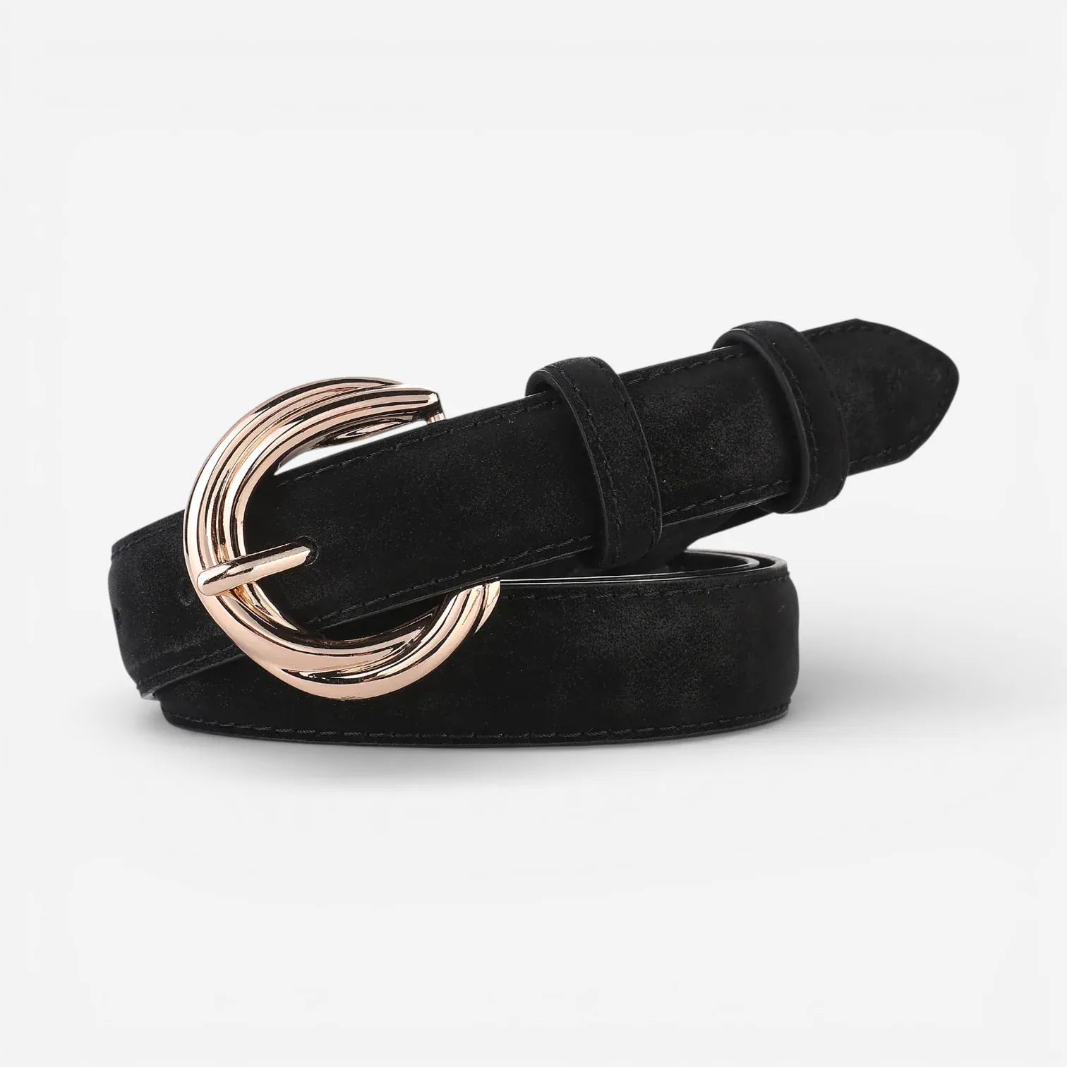 Maison de la Ceinture Noir / 100cm Ceinture boucle arrondie femme – Aurevia