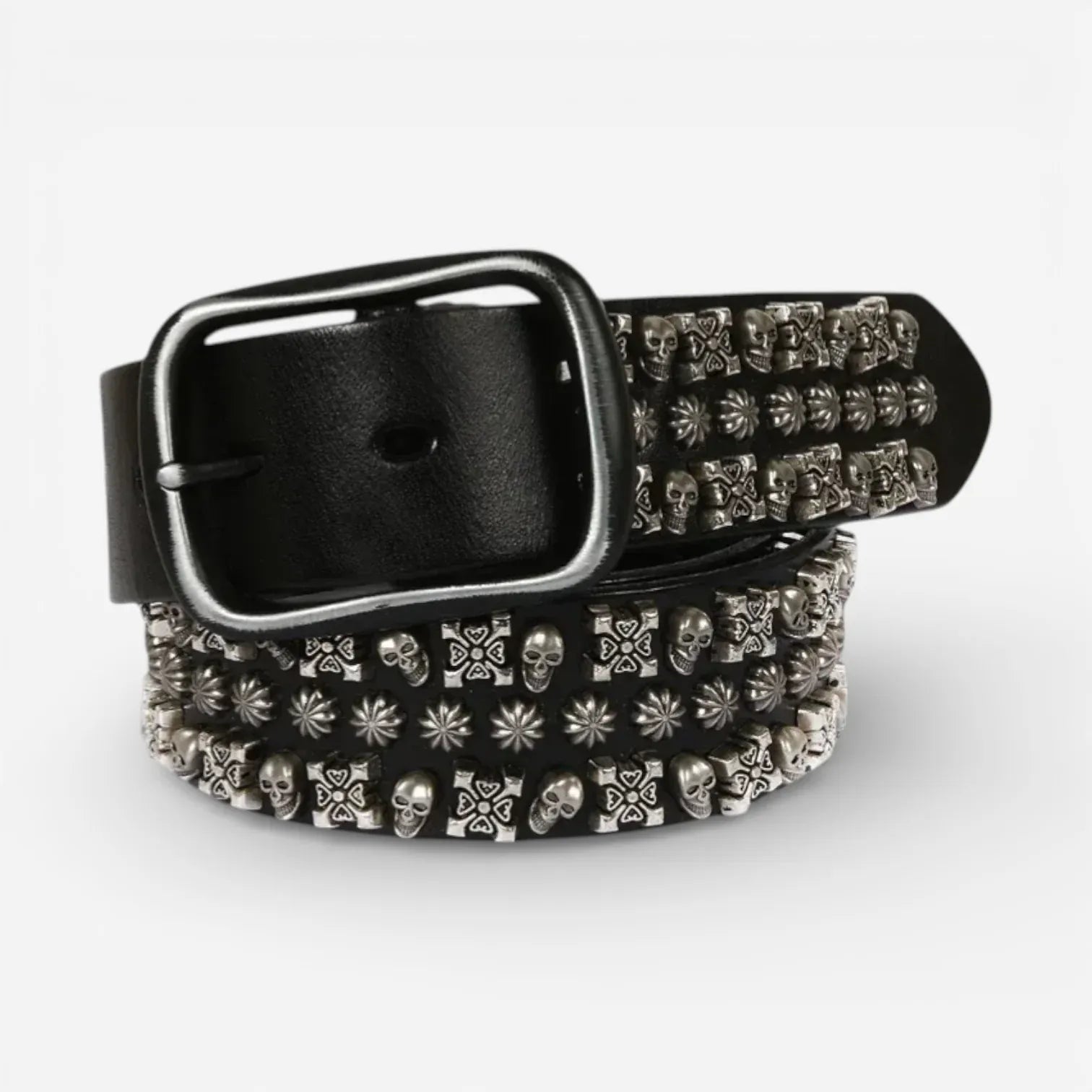 Maison de la Ceinture Noir / 105cm Ceinture cloutée femme – Skullforge