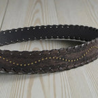 Maison de la Ceinture Café / 100cm Ceinture cloutée femme – Vespera