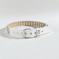 Maison de la Ceinture Blanc / 100cm Ceinture cloutée femme - Vexalia