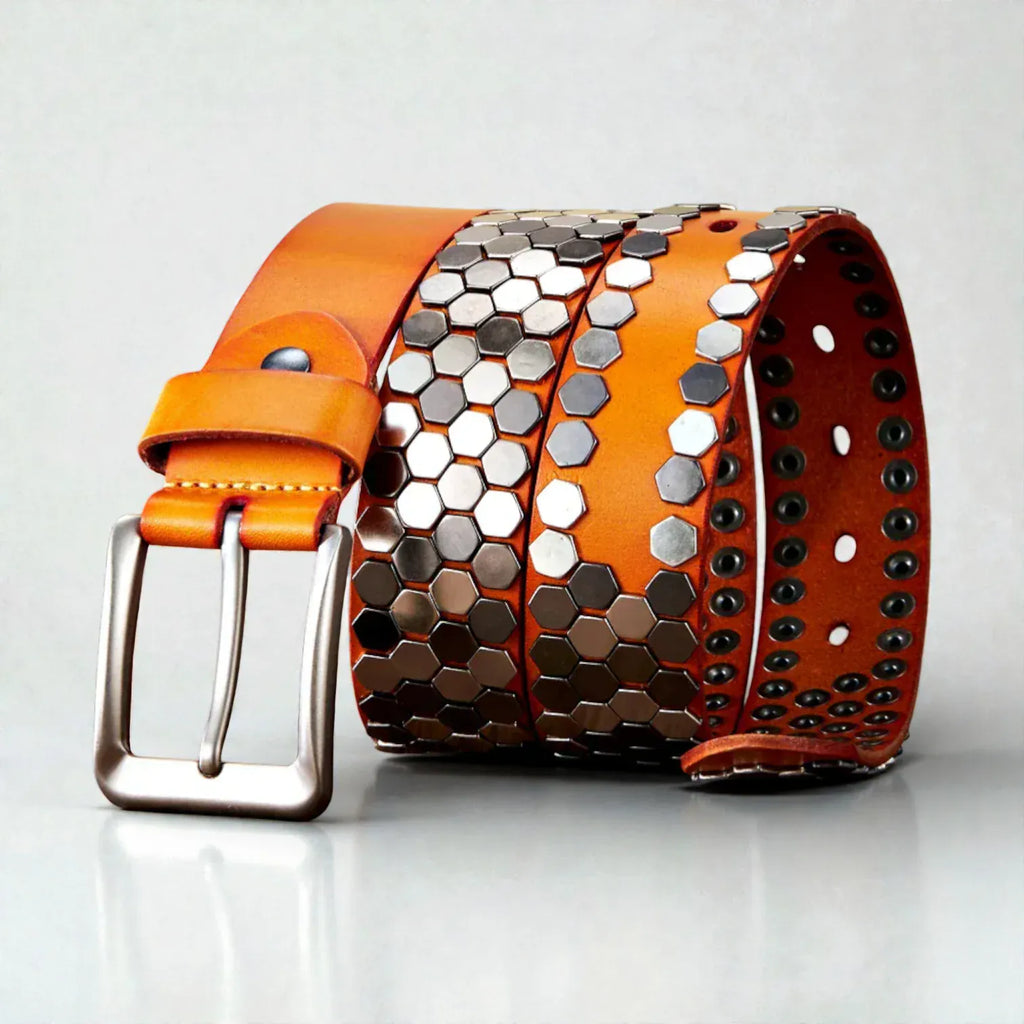 Maison de la Ceinture Ceinture cloutée homme – Hexarock