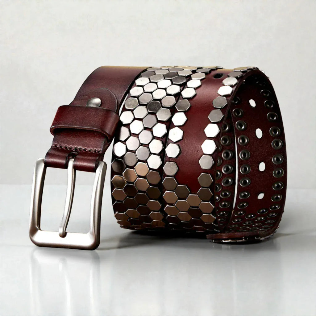 Maison de la Ceinture Ceinture cloutée homme – Hexarock