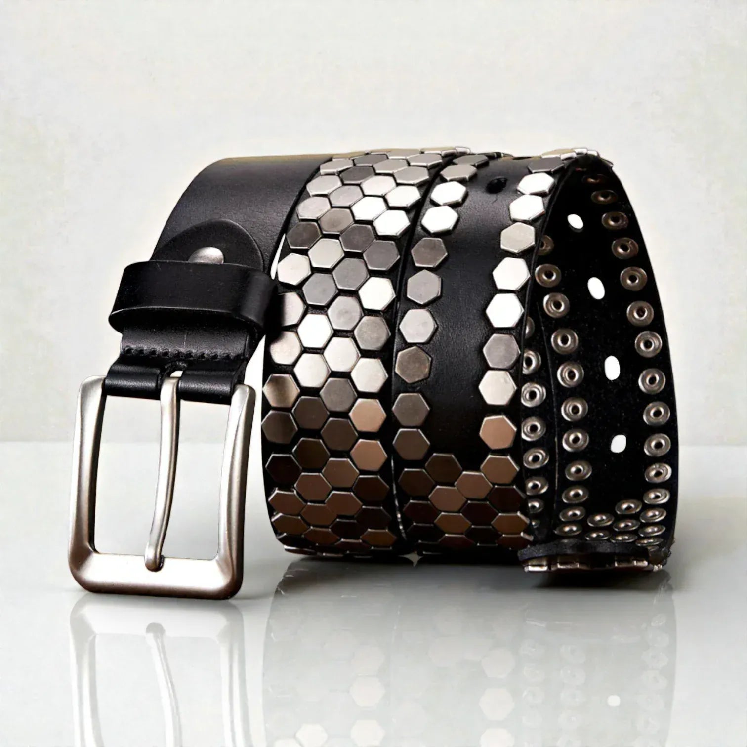 Maison de la Ceinture Ceinture cloutée homme – Hexarock