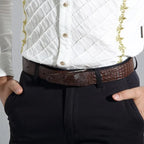 Maison de la Ceinture Ceinture crocodile homme – Drakarys