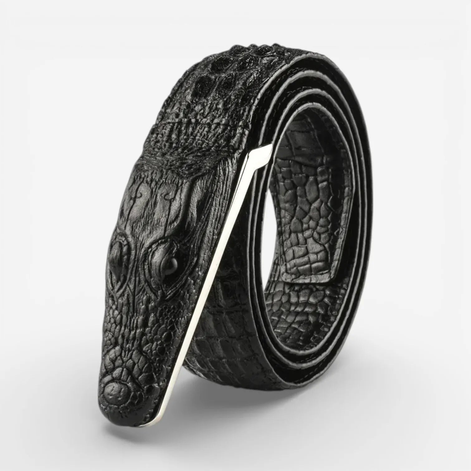 Maison de la Ceinture Noir / 110cm Ceinture crocodile homme – Drakarys