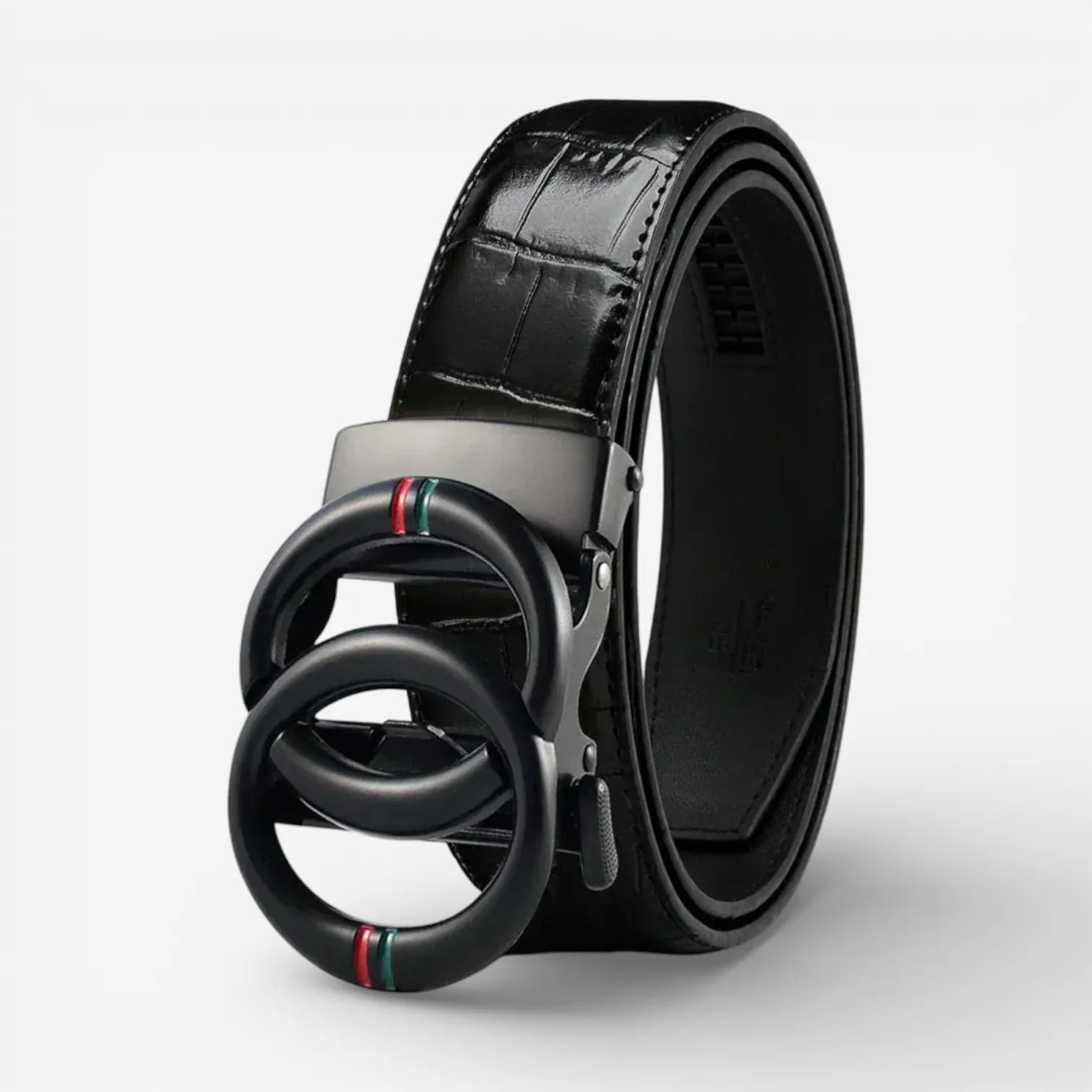 Maison de la Ceinture Noir / Noir / Croco / 105cm Ceinture cuir automatique homme – Duvano