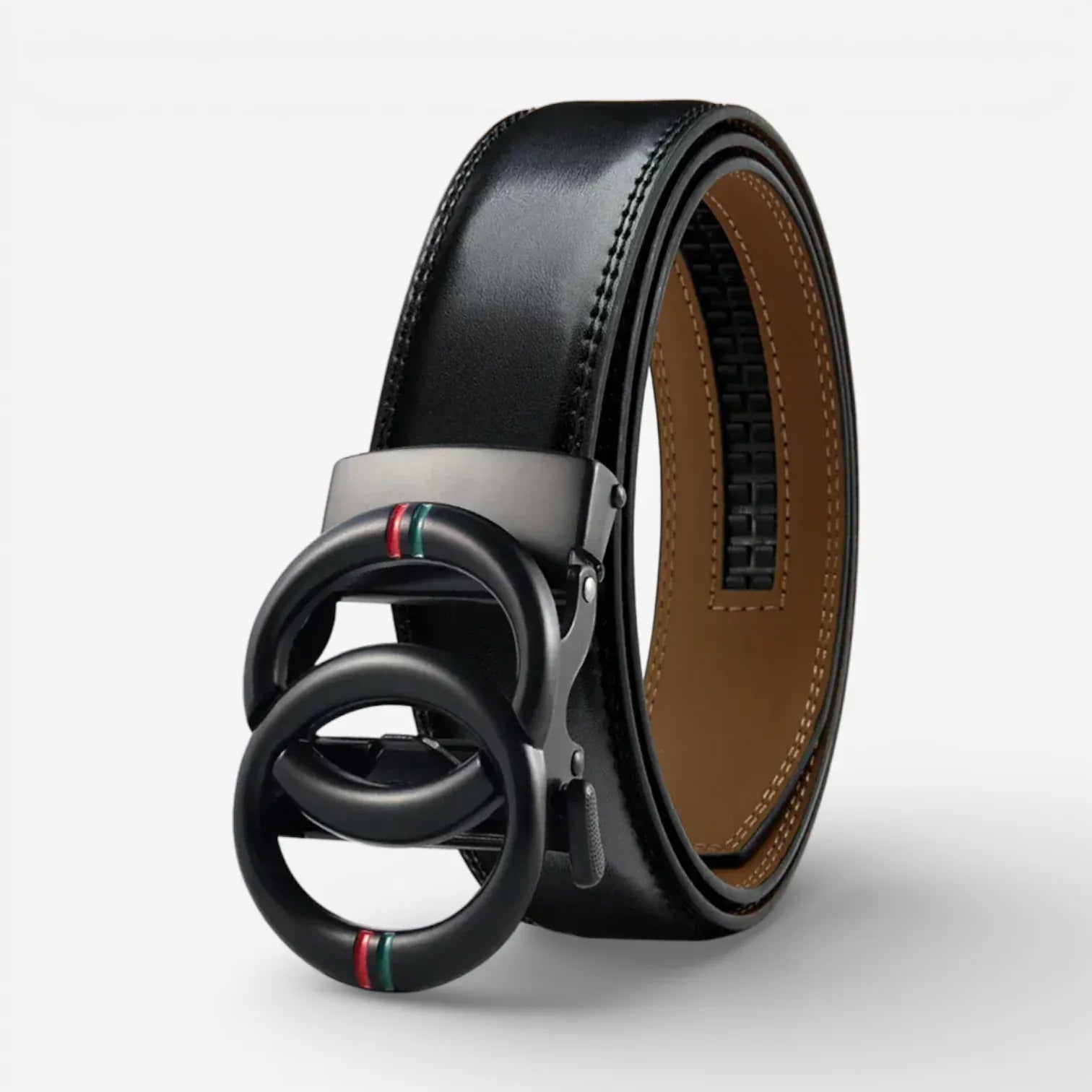 Maison de la Ceinture Noir / Noir / Lisse / 105cm Ceinture cuir automatique homme – Duvano