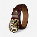 Maison de la Ceinture Café / 95cm Ceinture cuir femme - Aïsha