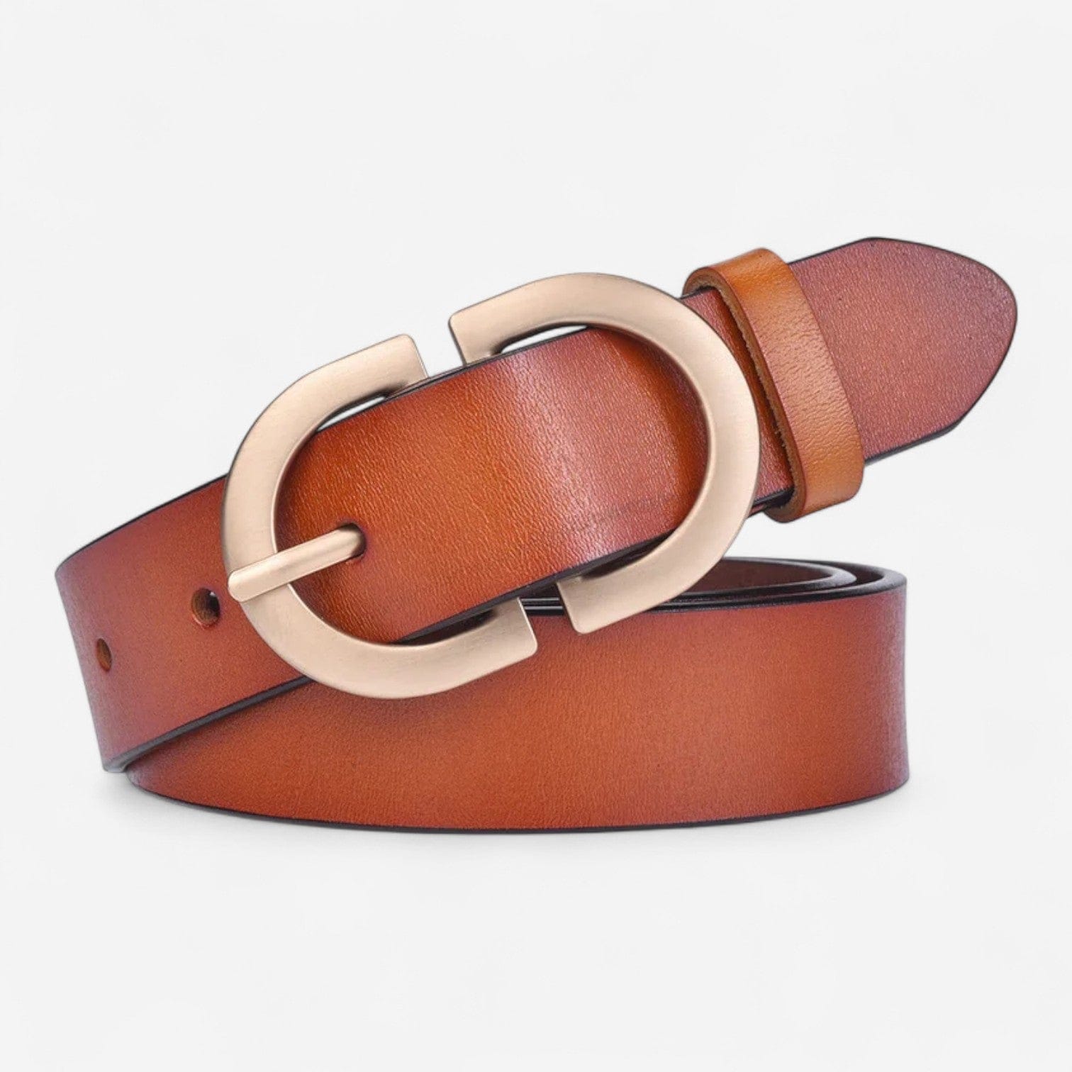 Maison de la Ceinture cognac / 105cm Ceinture cuir femme - Aléna