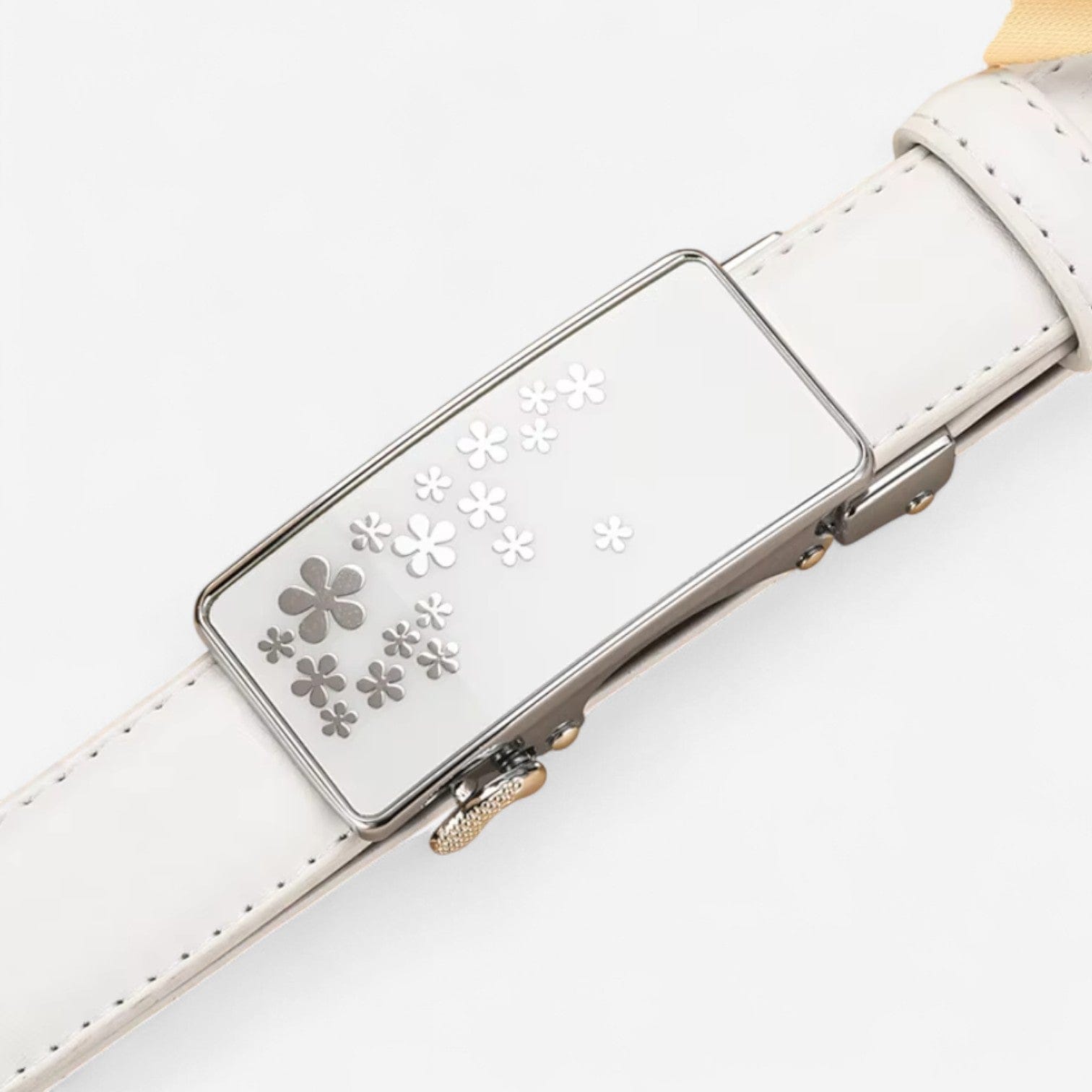 Maison de la Ceinture Blanc / 90cm Ceinture cuir femme – Alveria