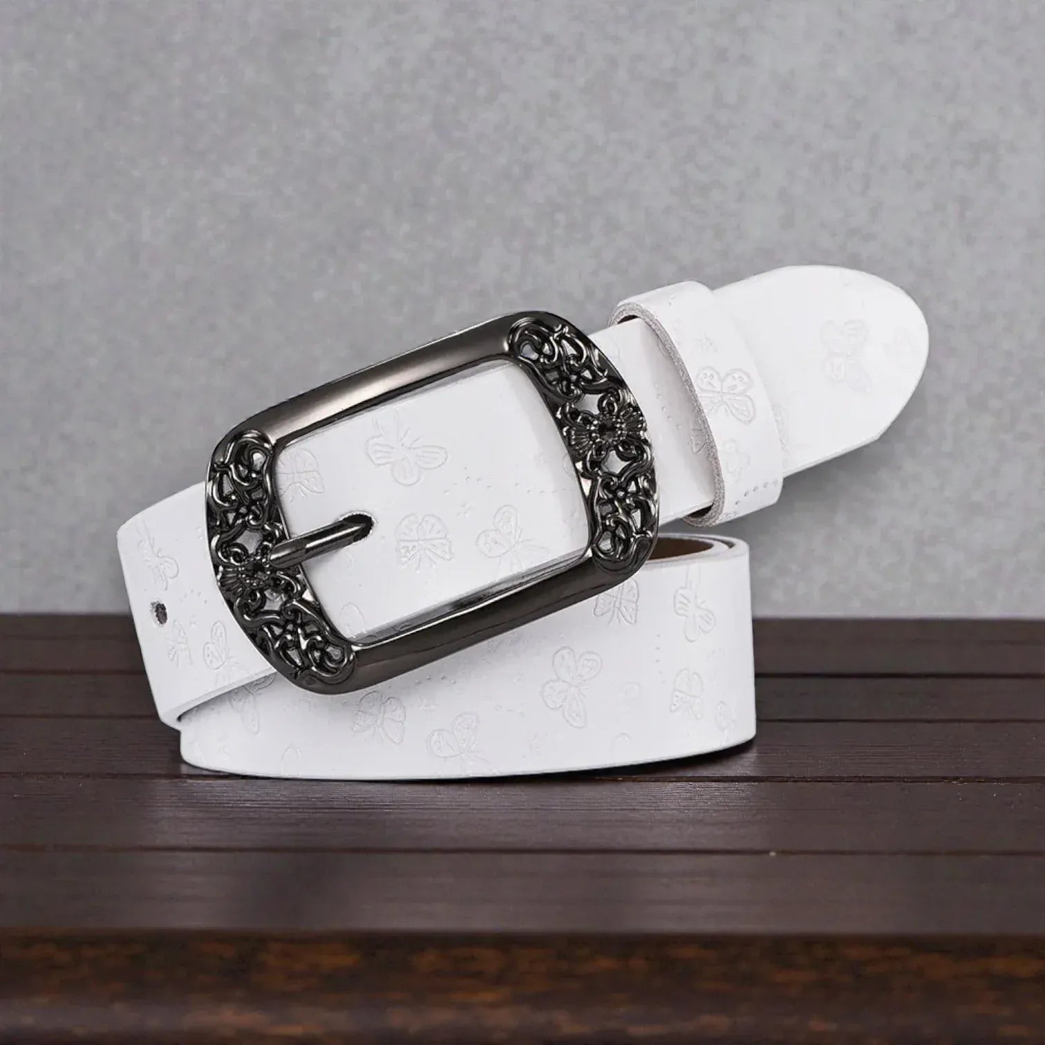 Maison de la Ceinture Blanc / 105cm Ceinture cuir femme – Bellavya