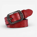 Ceinture rétro femme cuir embossé, modèle Bellavya