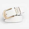 Maison de la Ceinture Blanc / 105cm Ceinture cuir femme - Élina