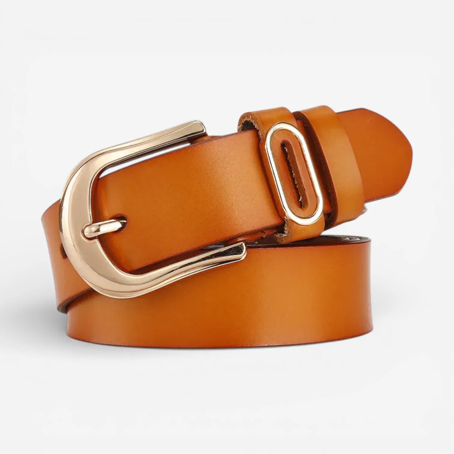 Maison de la Ceinture Camel / 105cm Ceinture cuir femme - Élina