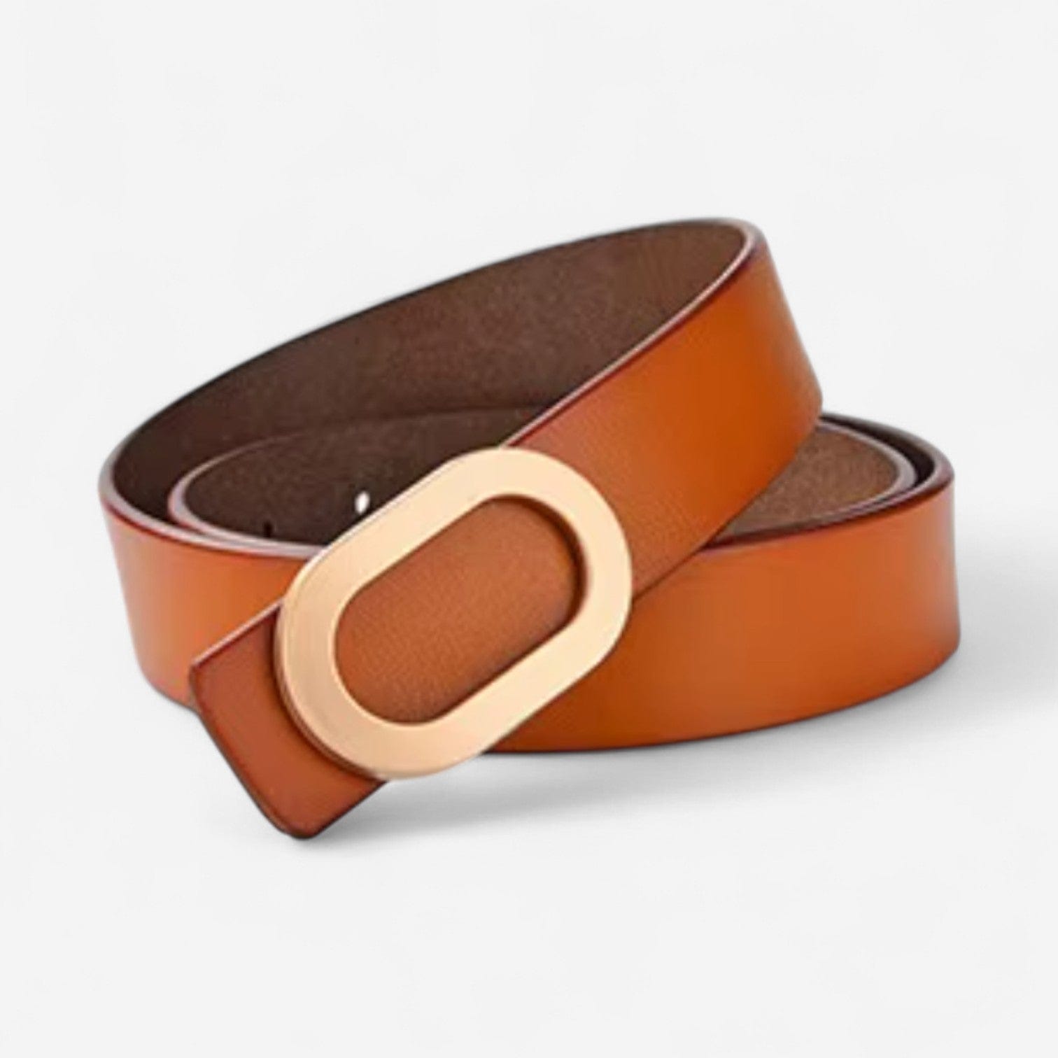 Maison de la Ceinture Cognac / 95cm Ceinture cuir femme - Elora
