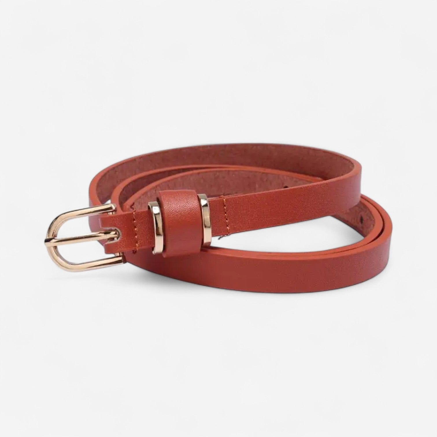 Maison de la Ceinture Cognac / 80cm Ceinture cuir femme - Eloria