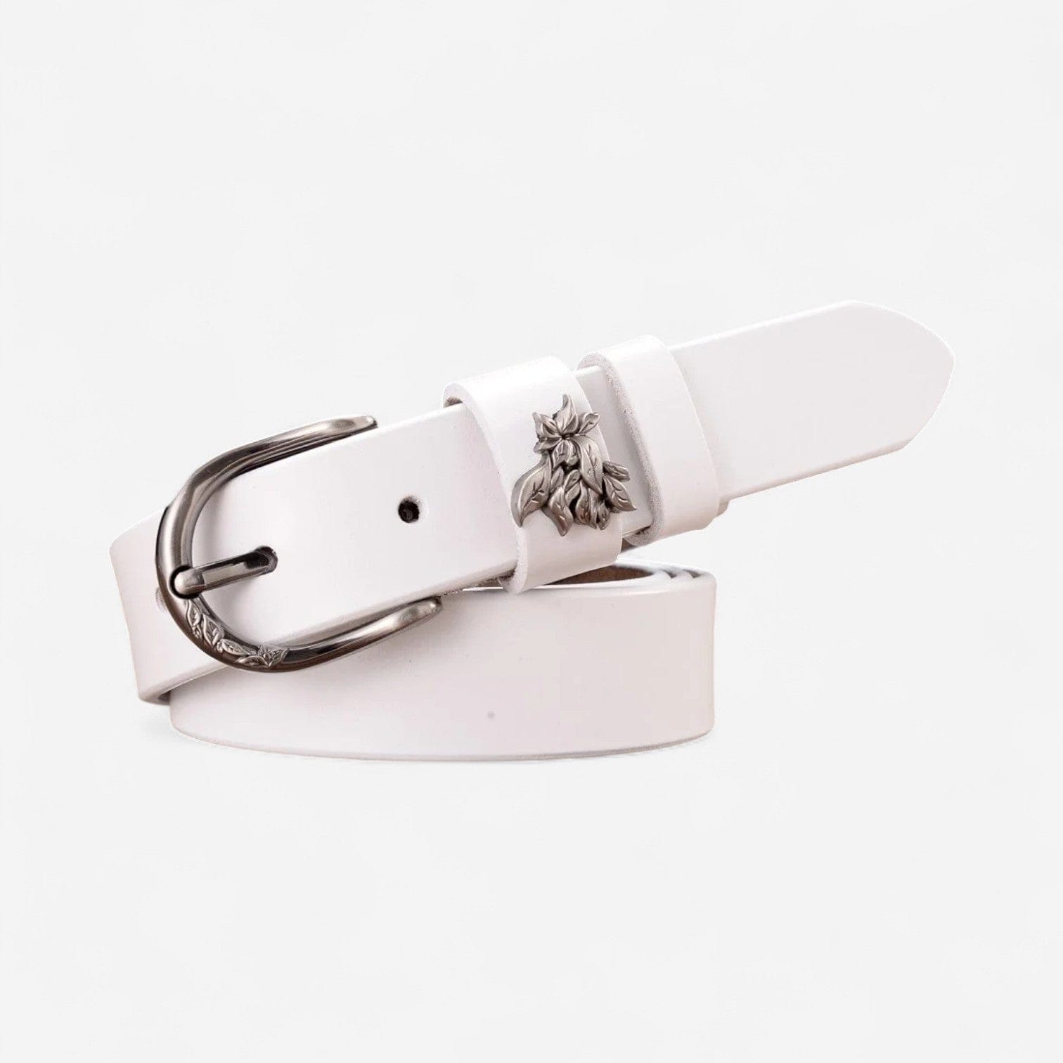Maison de la Ceinture Blanc / 95cm Ceinture cuir femme – Elyra