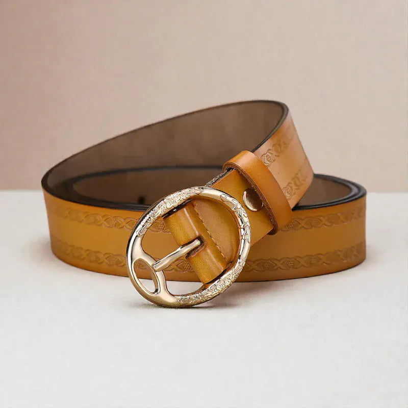 Maison de la Ceinture Camel / 100cm Ceinture cuir femme – Floréna