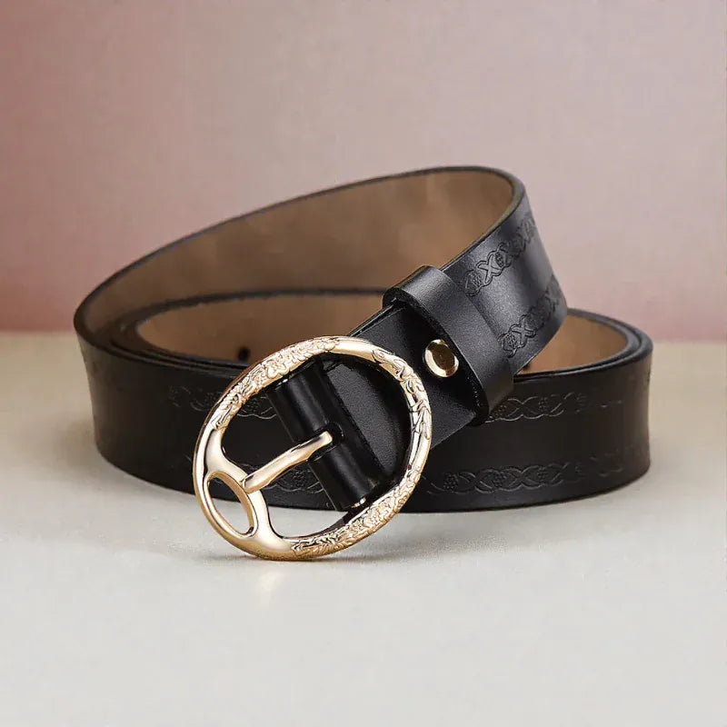 Maison de la Ceinture Noir / 100cm Ceinture cuir femme – Floréna