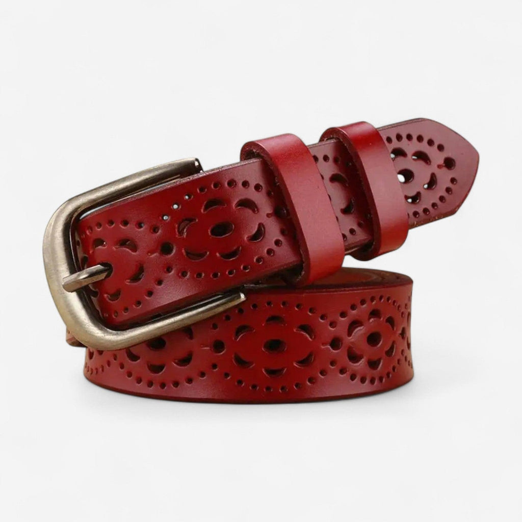Maison de la Ceinture Bordeaux / 95cm Ceinture cuir femme – Loriane