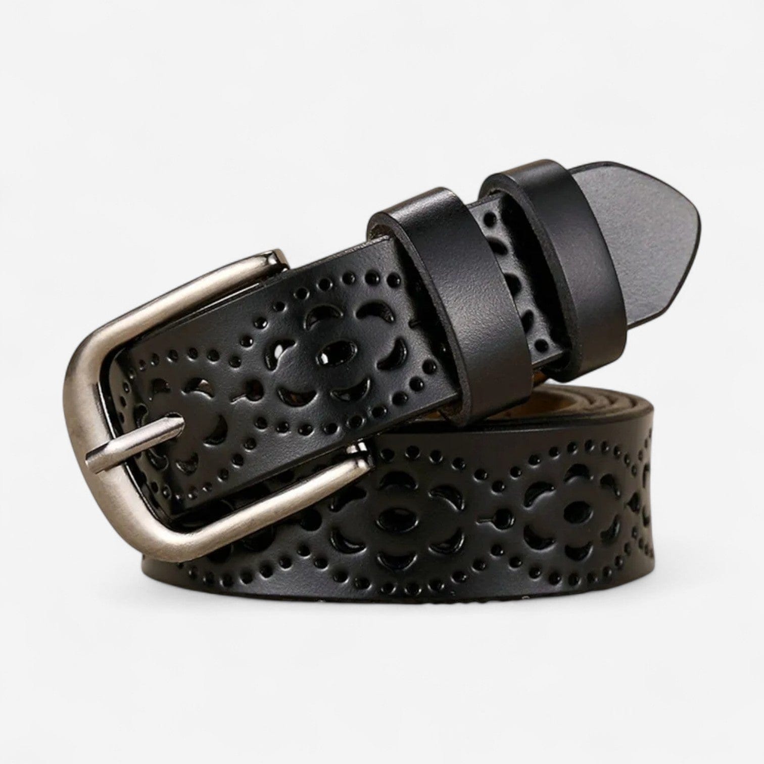 Maison de la Ceinture Noir / 95cm Ceinture cuir femme – Loriane