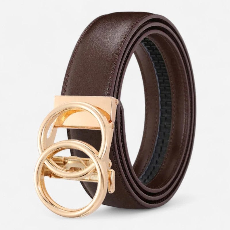 Maison de la Ceinture café / 105cm Ceinture cuir femme - Lyra