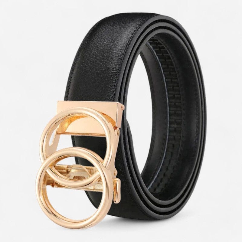 Maison de la Ceinture noir / 105cm Ceinture cuir femme - Lyra