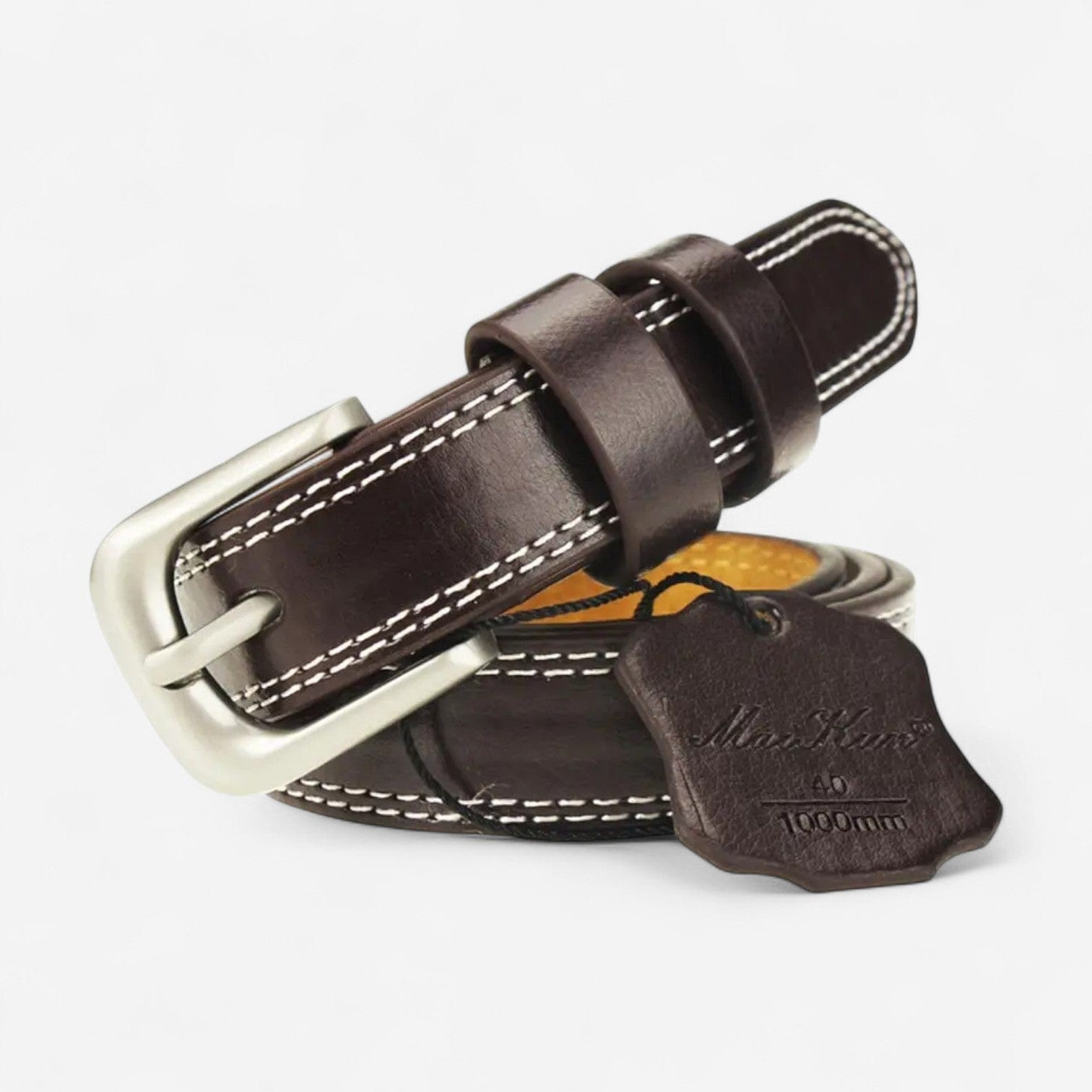 Maison de la Ceinture Café / 100cm Ceinture cuir femme - Maïra