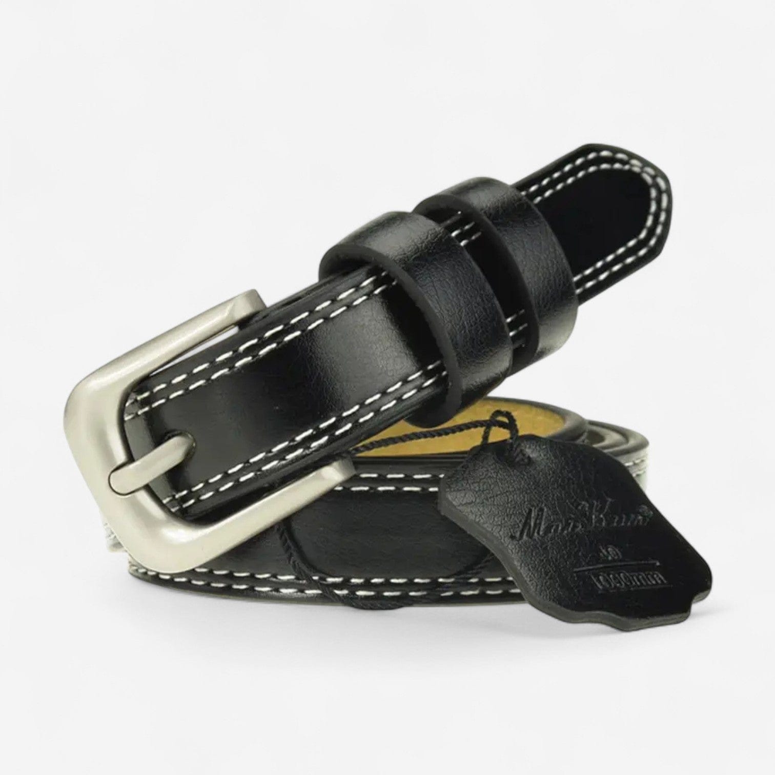 Maison de la Ceinture Noir / 100cm Ceinture cuir femme - Maïra