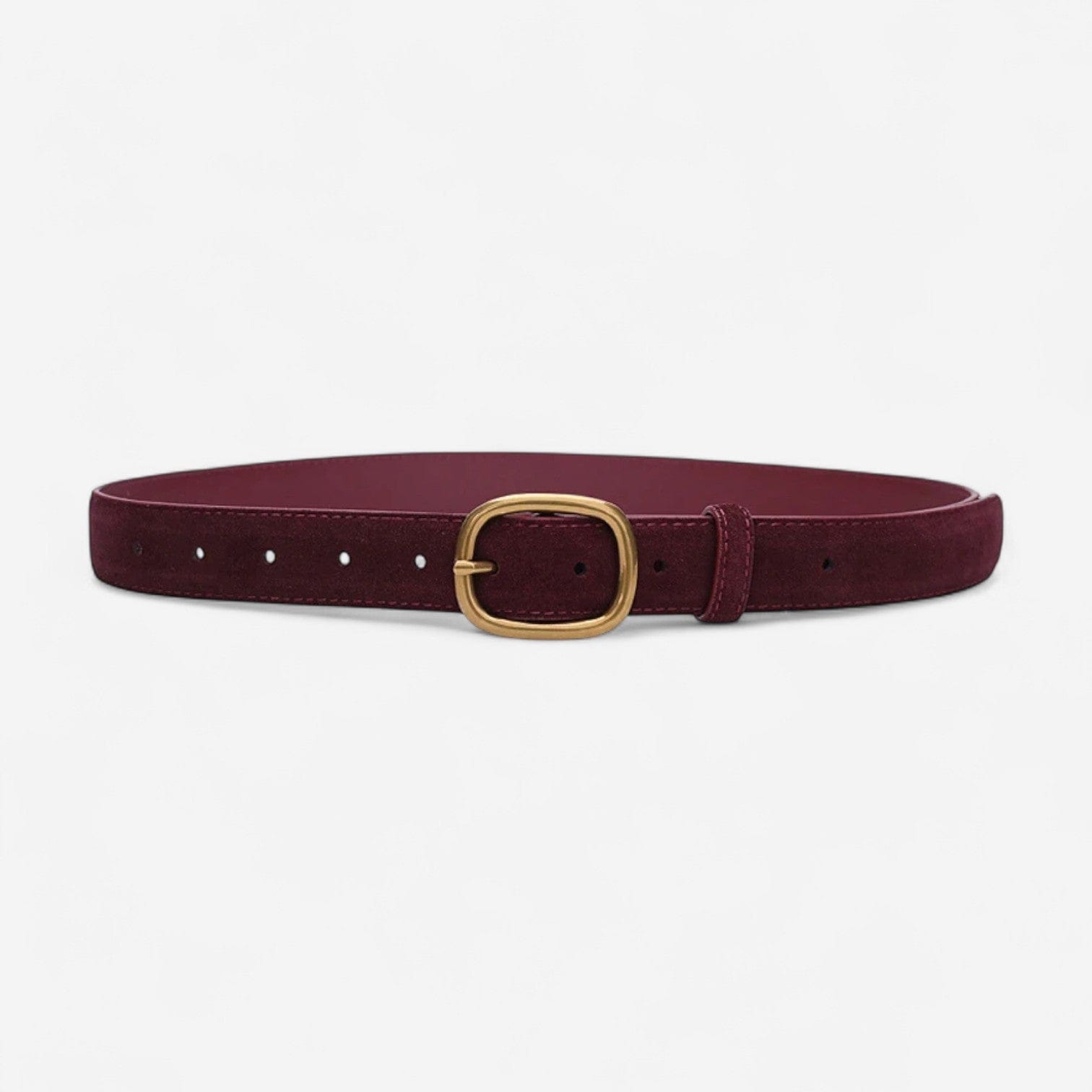 Maison de la Ceinture Bordeaux - Doré / 100cm Ceinture cuir femme – Marlen
