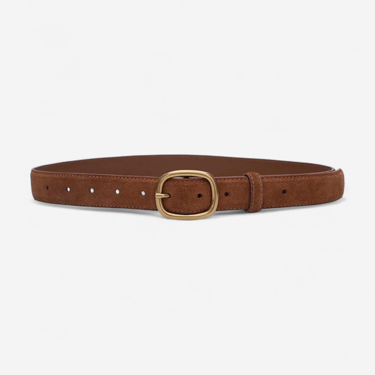 Maison de la Ceinture Cognac - Doré / 100cm Ceinture cuir femme – Marlen