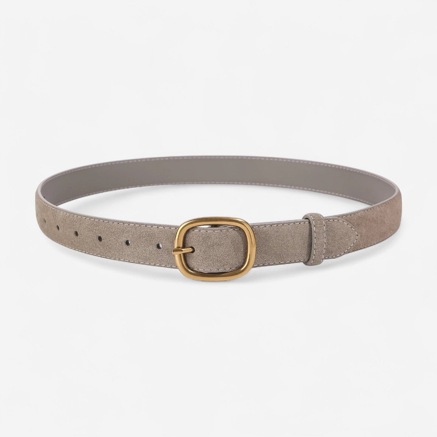 Maison de la Ceinture Gris - Doré / 100cm Ceinture cuir femme – Marlen