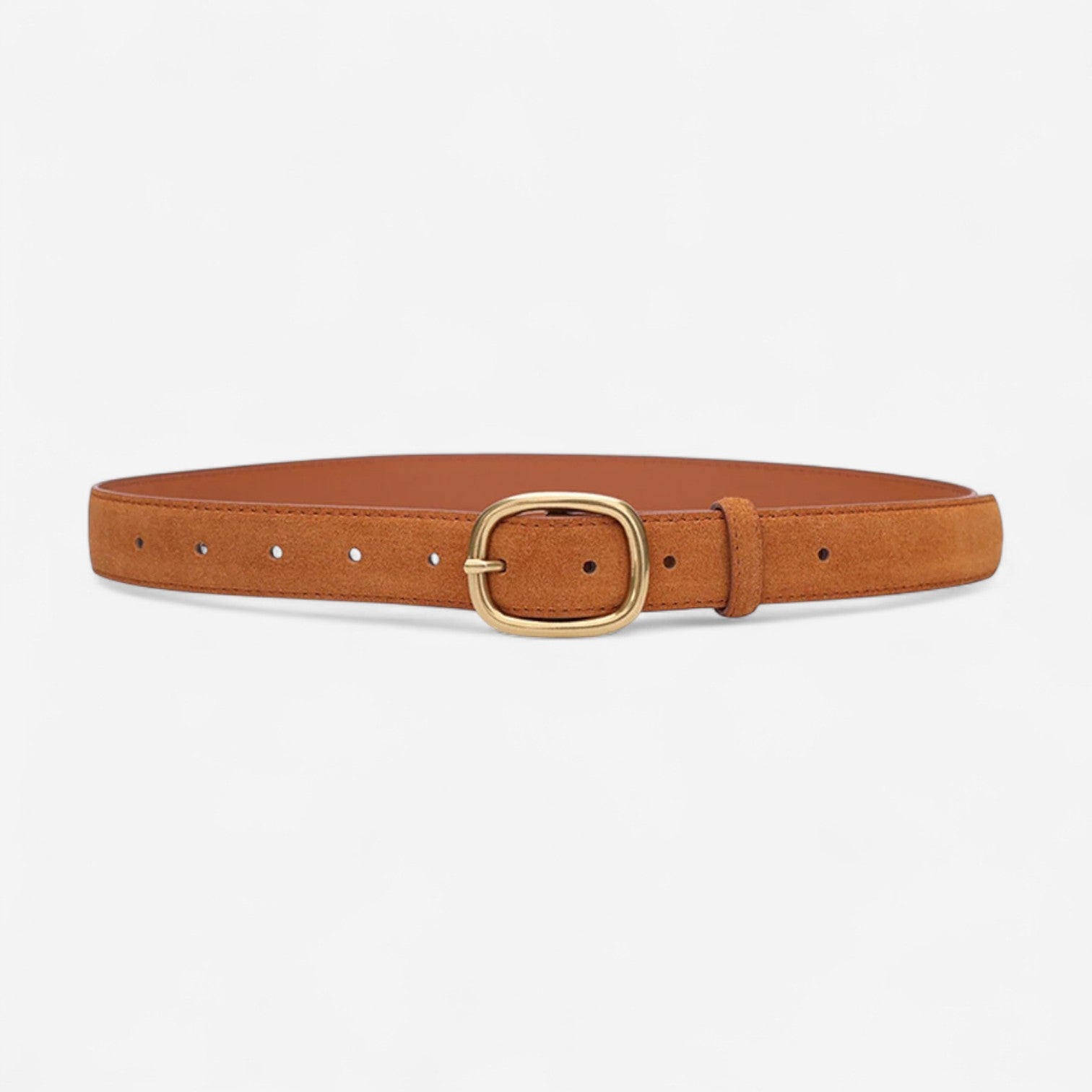 Maison de la Ceinture Marron - Doré / 100cm Ceinture cuir femme – Marlen