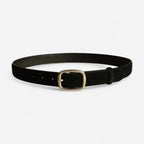 Maison de la Ceinture Noir - Argent / 100cm Ceinture cuir femme – Marlen