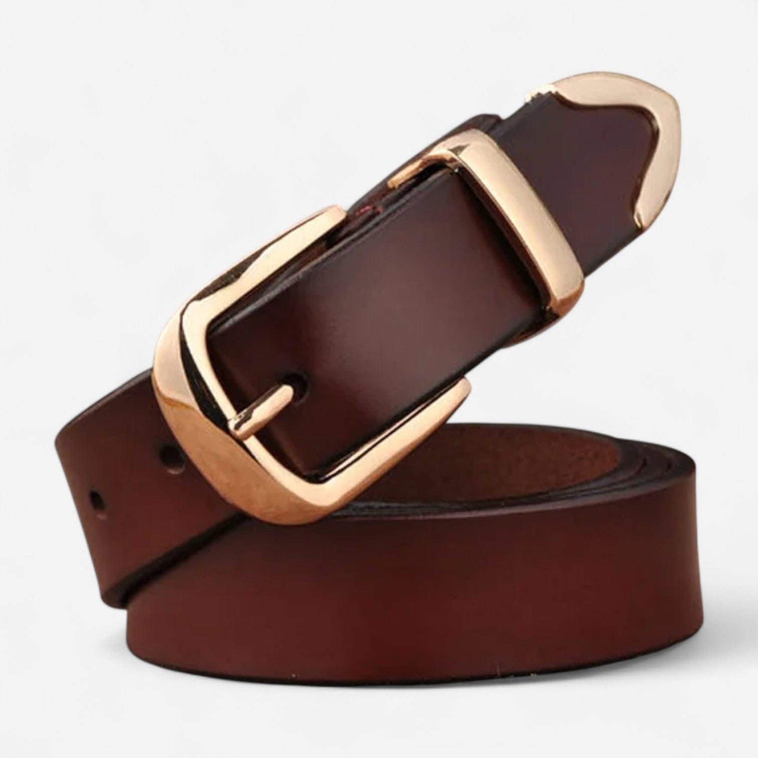 Maison de la Ceinture café / 95cm Ceinture cuir femme - Nelya