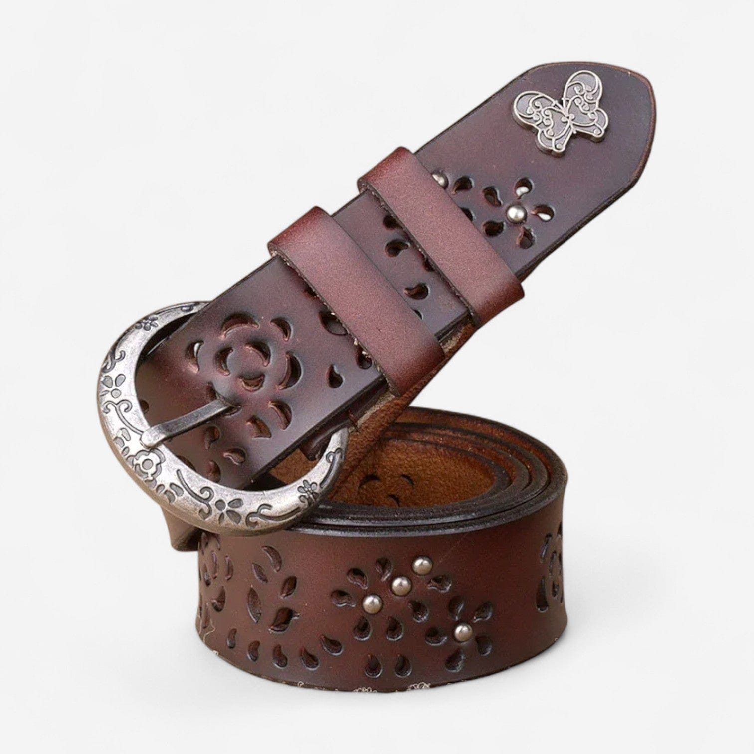 Maison de la Ceinture Café / 95cm Ceinture cuir femme – Noralya