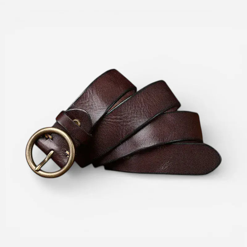 Maison de la Ceinture Café / 100cm Ceinture cuir femme – Velum