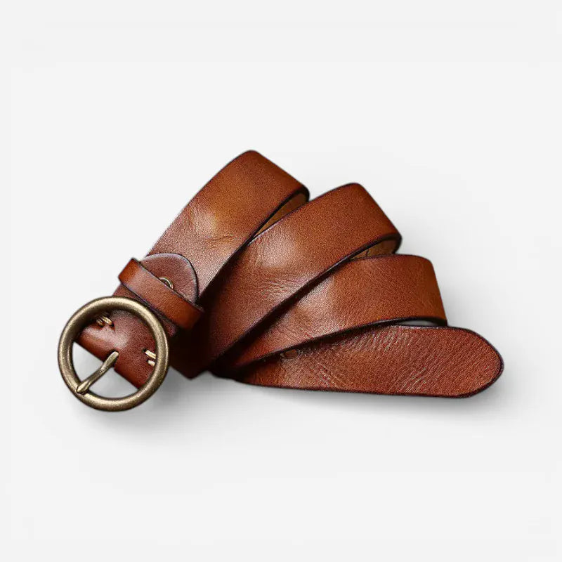 Maison de la Ceinture Cognac / 100cm Ceinture cuir femme – Velum