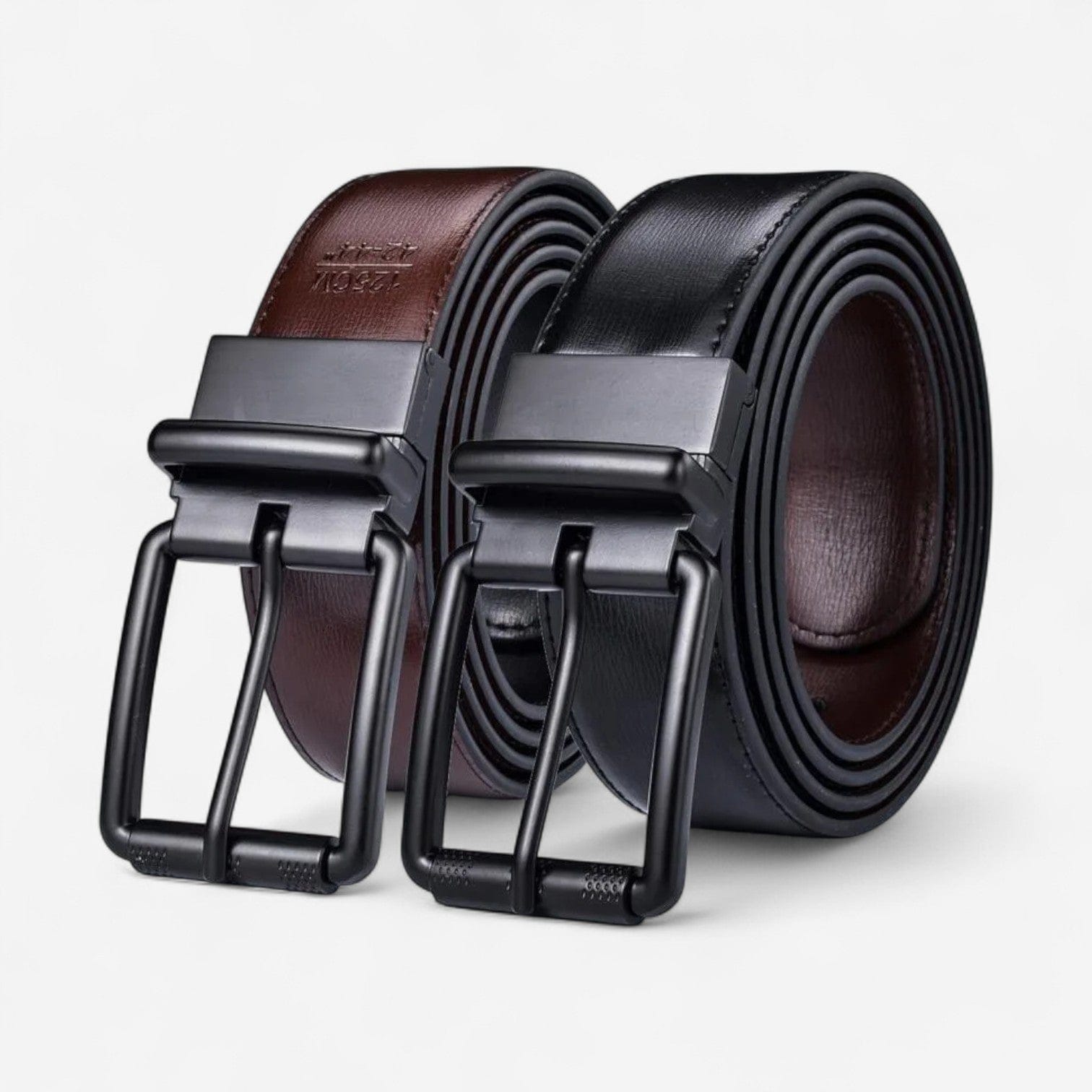Maison de la Ceinture Noir - Café / 85cm Ceinture cuir homme - Alsten