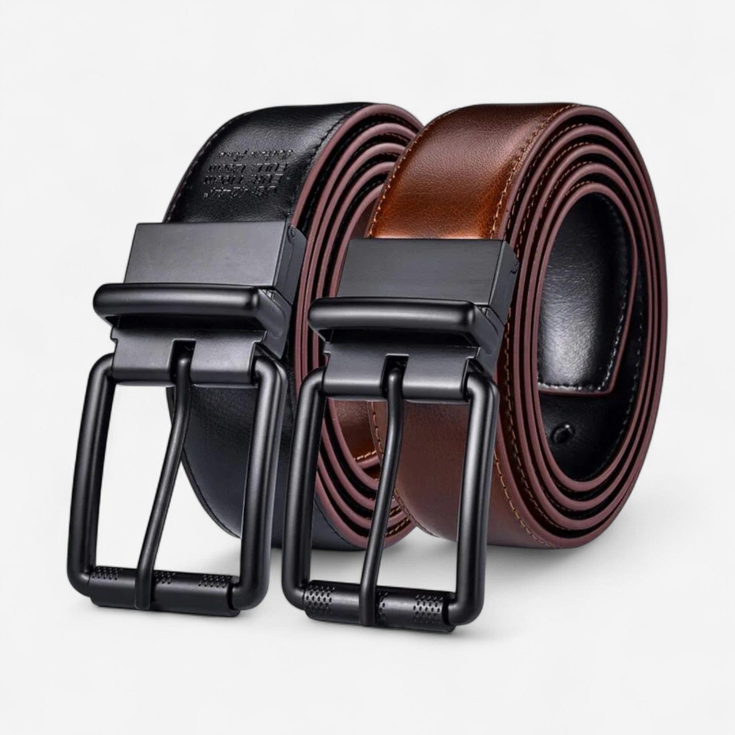 Maison de la Ceinture Noir - Marron / 85cm Ceinture cuir homme - Alsten