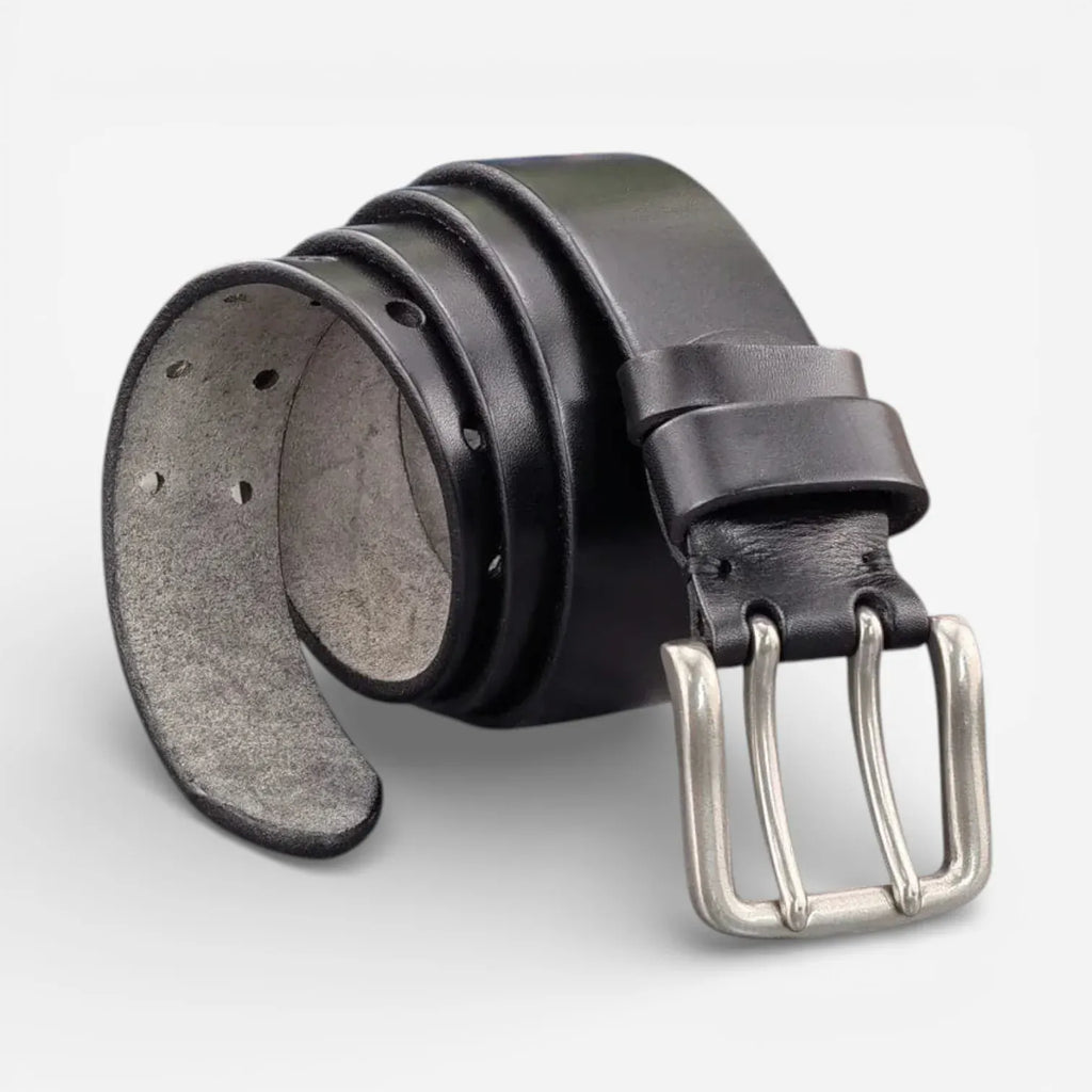 Maison de la Ceinture Noir / Metal / 95cm Ceinture cuir homme - Bravon